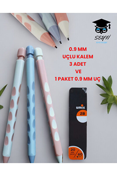 SEYFİKİRTASİYE 0.9 MM UÇLU KALEM 3 ADET VE 1 PAKET 0.9 MM UÇ