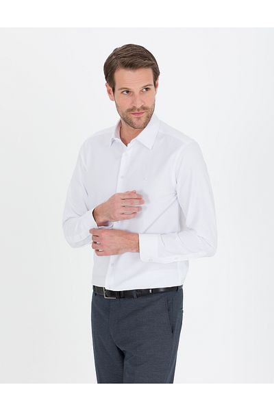 Pierre Cardin Λευκό Slim Fit Μακρυμάνικο Πουκάμισο 50265106-VR013