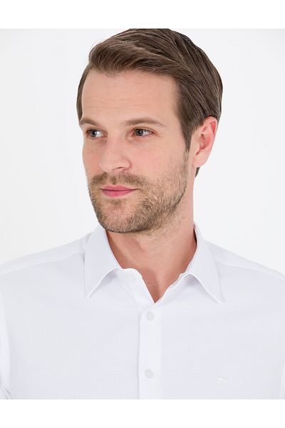 Pierre Cardin Λευκό Slim Fit Μακρυμάνικο Πουκάμισο 50265106-VR013