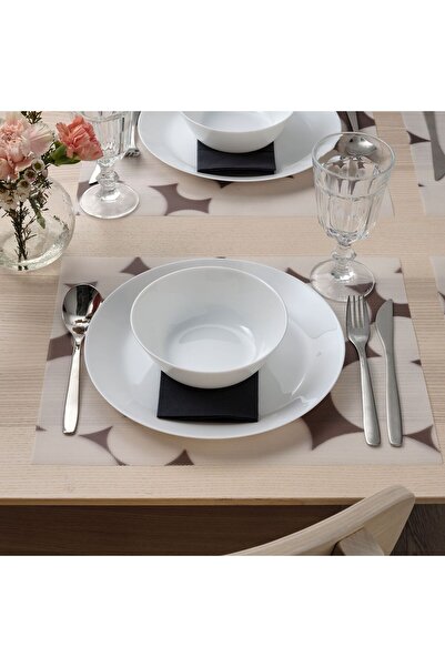 IKEA Varklynne Amerikan Servis, Beyaz-Desenli, 36x29 cm