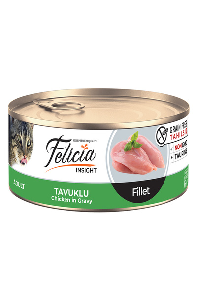 Felicia Tahılsız 85 gr Tavuklu Fileto Yaş . Kedi Maması