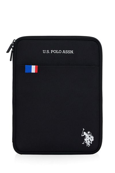 U.S. Polo Assn. قاعدة. بولو أسن. حقيبة كمبيوتر محمول متوافقة مع Macbook Air - Macbook Pro 13&13.3 بوصة، أسود PLEVR23701