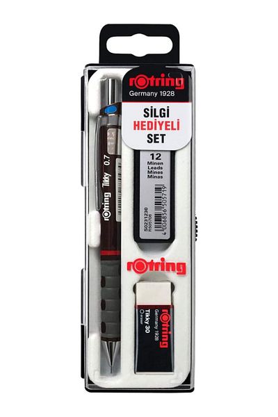 Rotring Tikky 0.7 Mm Tip Pen Tip and Eraser Set - Brown