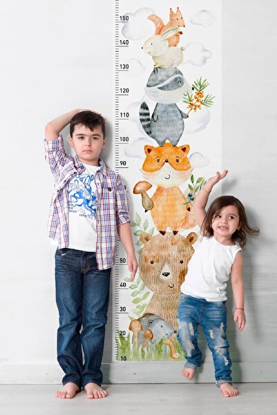 Kt Grup Woodland Sevimli Hayvanlar Boy Ölçer Çocuk Odası Duvar Sticker