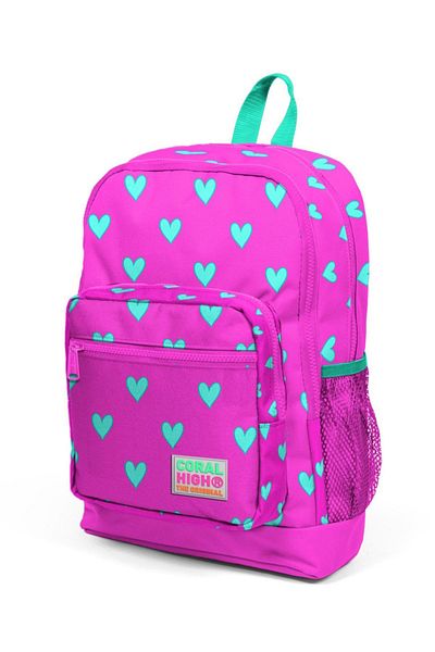 ELATAE Multi-Compartment Waterproof Pink Quality Primary School Backpack 23113