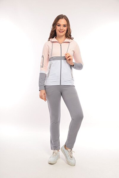 SOCCER Hooded Women's Sports Tracksuit Set