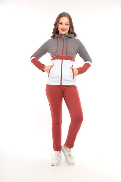 SOCCER Women's Hooded Sports Tracksuit Set 21563