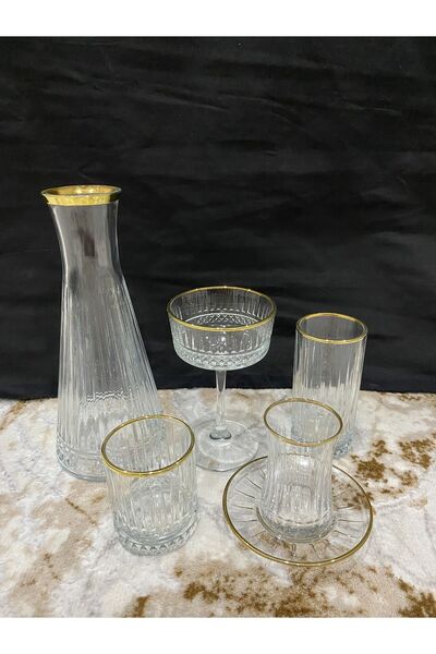 Paşabahçe 31 Parça Elysia Gold Su Takımı Çeyiz Seti