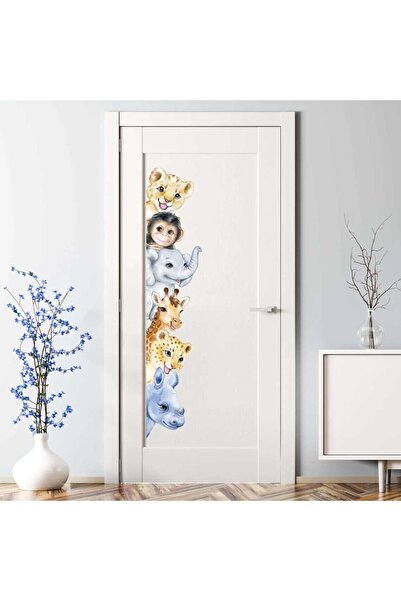 Kt Grup Sevimli Hayvanlar Kapı Kenarı Çocuk Ve Bebek Odası Sticker Setleri