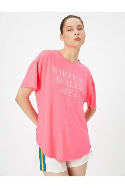 Koton Women's Clothing Sports T-Shirt - 4WAK10121NK Pink