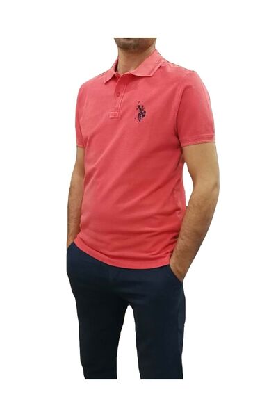 U.S. Polo Assn. Луксозна тениска с поло яка U.s.polo 1350525 - оранжева - 4xl - St05165-orange-4xl
