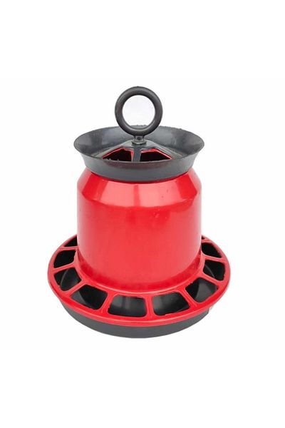 Erçika Plastik 5 Liter Capacity Plastic Feeder - Chicken Turkey, Chick Feeder, Refilled from the Crown