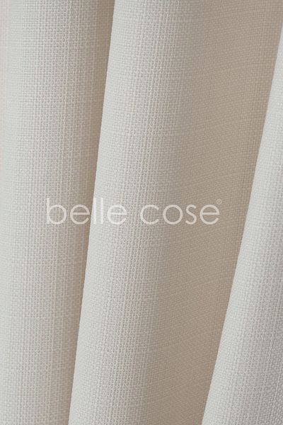 Belle Cose Linen Look Background Curtain Pleatless Planting Cream