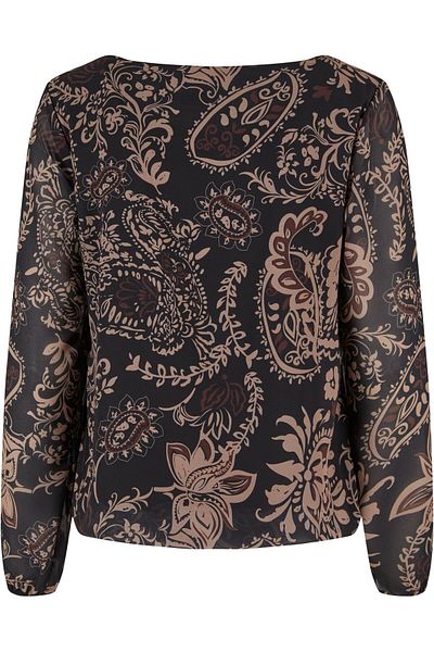 Cloud5ive Damen Cloud5ive Damen Chiffon Bluse mit All Over Ornament Print