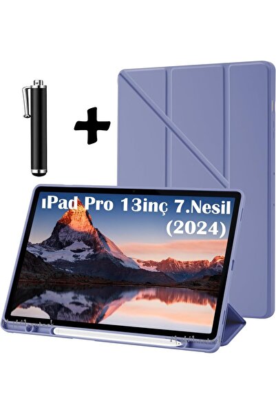 m.tk moveteck İpad Pro 7. Nesil 13" Uyumlu Kılıf Kalem Bölmeli Standlı Yumuşa...