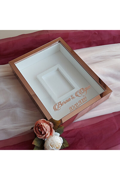 Verda Çerçeve 30x40 Cm Rose Plexi Acoperit Zona Foto Model Design Rose Box Rama Memorie! Cadru oglindă!