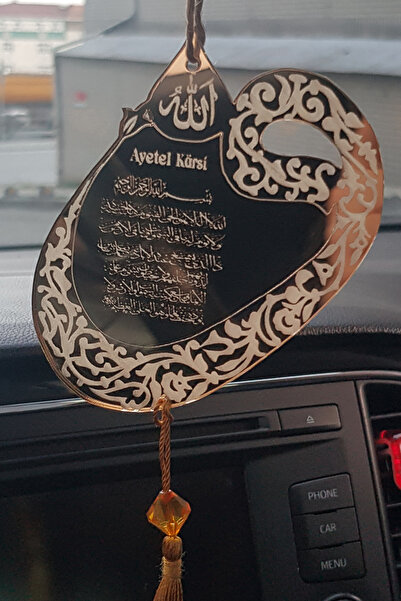 Olur o zaman Vav Model Ayetel Kürsi Araba Süsü Pleksi Dikiz Aynası Süsü