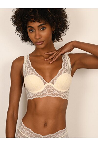 BICCA Σουτιέν με λουλουδάτο δαντέλα με λεπτομέρεια από δαντέλα της σειράς Whitney Ecru