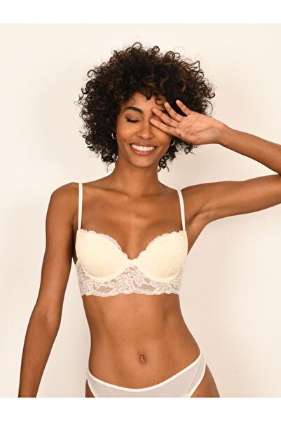 BICCA Σουτιέν σειράς Seraphine Longline με δαντέλα με εσώρουχο λουλουδάτο μπραλέτ εκρού