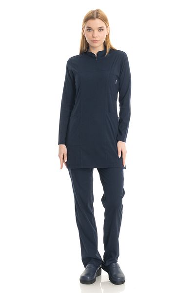 TIPMOD Navy Blue Lycra Tunic and Nurse Jersey Set