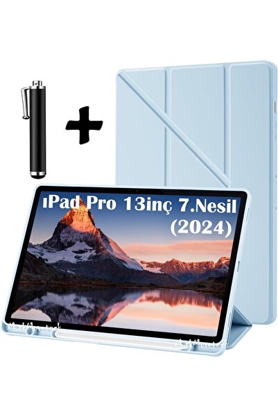 m.tk moveteck İpad Pro 7. Nesil 13" Uyumlu Kılıf Kalem Bölmeli Standlı Yumuşa...
