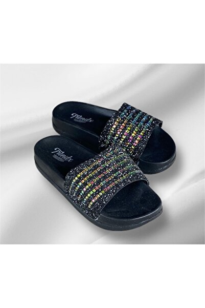 TREND Trendx kadın taşlı yumuşak soft taban terlik