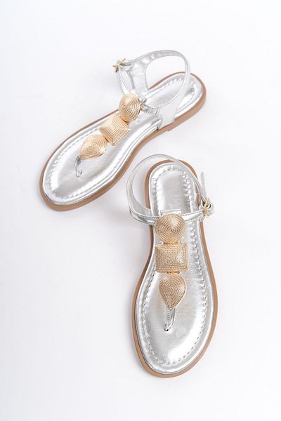 MARSEDO Sandale de zi cu zi pentru femei Tanis, cu vârf oval, cu accesorii