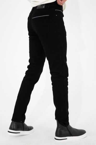 HLT JEANS Erkek Siyah Slim Fit Dar Kesim Denim Esnek Jean Kot Pantolon Hlthe0...