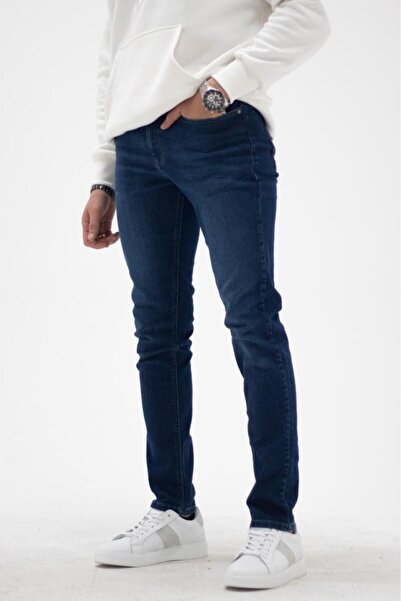 HLT JEANS Ανδρικό Blue Slim Fit Slim Fit Flexible Lycra Jeans Jeans Jeans HLTHE001987