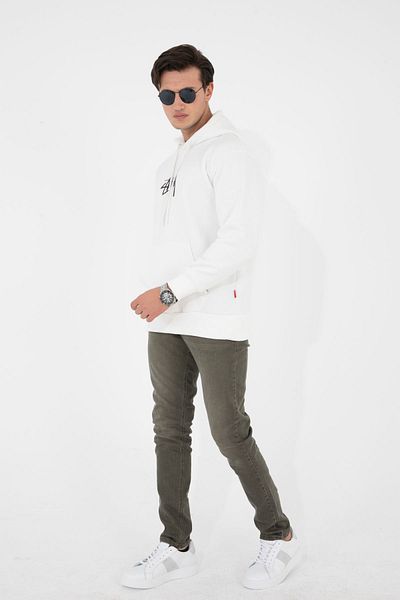 HLT JEANS Ανδρικό ελαφρύ χακί Slim Fit Slim Fit Flexible Lycra Jeans Jeans Jeans HLTHE001985