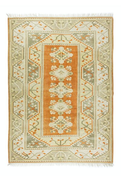 Tekin 200x285 cm Türk Milas Halısı, Eski Geometrik Desenli El Düğümlü Yün Halı