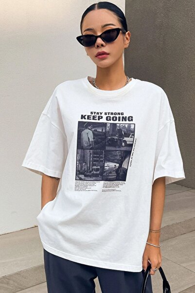 trendypassion Μπλουζάκι Unisex με τυπωμένο σχέδιο KeepGoing