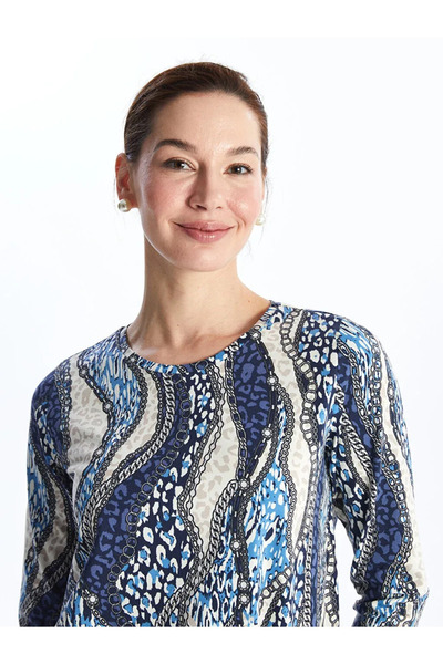 LC Waikiki LCW Grace - női nyakú nyomtatott blúz