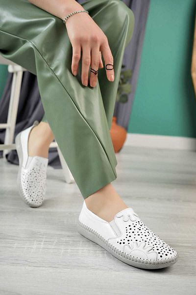 ÇAĞ AYAKKABI Genuine Leather Orthopedic Women's Casual Shoes