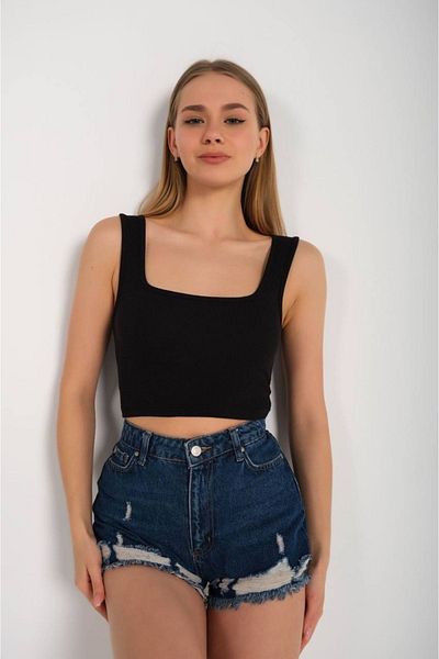 SUYA US WEAR Μπλούζα με κορδόνι Crop Strap