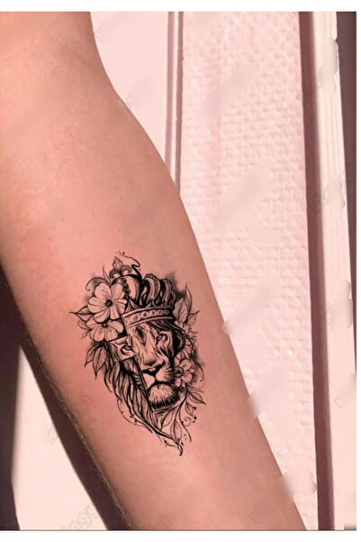 Atılgan Grp Aslan Kral Göğüs Arası, Bilek, Kol, Bacak Geçici Dövme, Tattoo, G...
