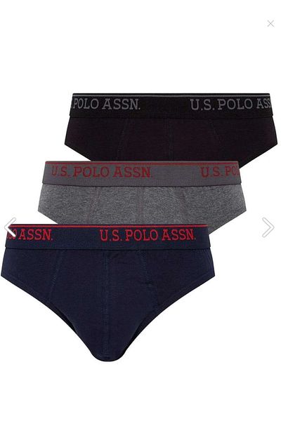 U.S. Polo Assn. Men'S, Licensed, Uspa, (Anthracite-Black-Navy Blue) 3-Piece Slip Set