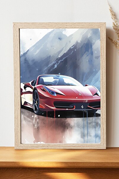 Luna Marissa Αφίσα Ferrari - Αφίσα αυτοκινήτου από γυαλιστερό χαρτί χωρίς πλα...