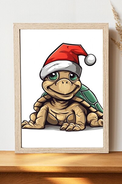 Luna Marissa Χριστουγεννιάτικη αφίσα χελώνας - Αφίσα τοίχου από γυαλιστερό χα...