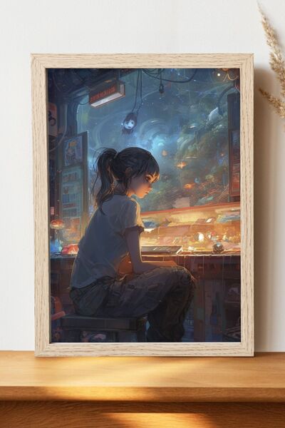 Luna Marissa Αφίσα Anime Girl - Αφίσα ψηφιακής τέχνης από χοντρό χαρτί χωρίς ...