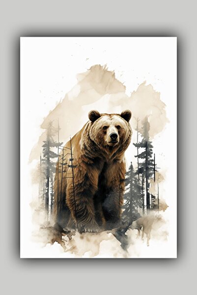 Luna Marissa Αφίσα Minimal Bear χωρίς πλαίσιο τοίχου