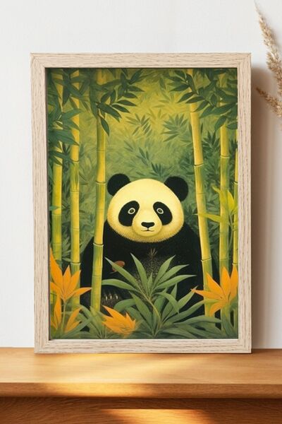 Luna Marissa Αφίσα Panda - Αφίσα τοίχου από γυαλιστερό χαρτί χωρίς πλαίσιο