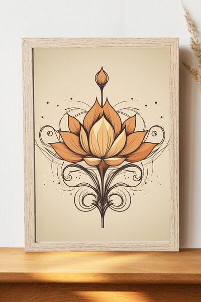 Luna Marissa Μίνιμαλ αφίσα λουλουδιών - Αφίσα τοίχου από γυαλιστερό χαρτί χωρ...