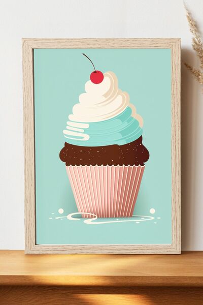 Luna Marissa Αφίσα Cupcake - Αφίσα τοίχου από γυαλιστερό χαρτί χωρίς πλαίσιο