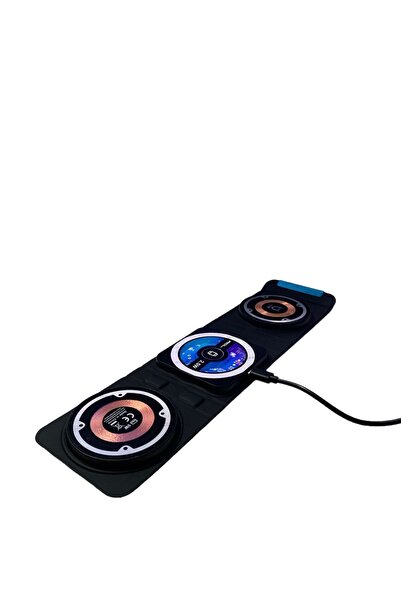 EYE PC 3 In1 Iphone -air Pods Kablosuz Şarj Manyetik Katlanabilir Şarj Istasyonu