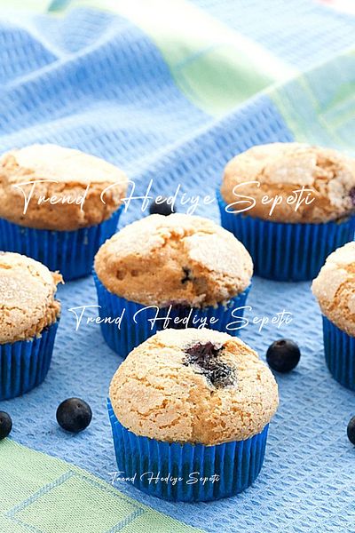 Trend Hediye Sepeti Mini Size Blue Chocolate Paper - 200 Pieces, 30x20 Mm, Muffin Cake and Turkish Delight Mold