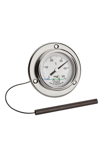 TFA Dostmann TeknikMarketiniz Ø60mm 0-500 C° 1,5 Metre Kablolu Flanşlı Taş Fırın Termometresi TM832.14.1036.60
