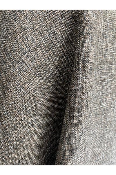 DorukTekstil Gray Washable Linen Upholstery Fabric -007