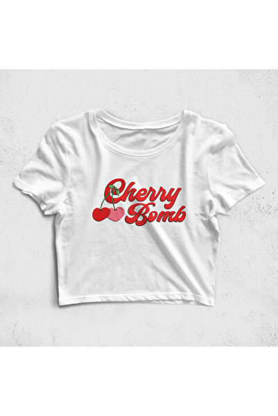 Built By Crazy Tricou Croptop cu model Cherry Bomb