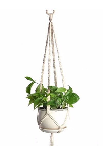 ME TERRA Garden Tekli Özel Makrome Saksı Makrome Duvar Süsü